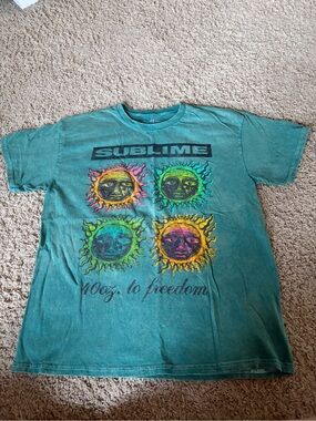 Sublime Graphic Band Tee in Teal